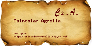 Csintalan Agnella névjegykártya
